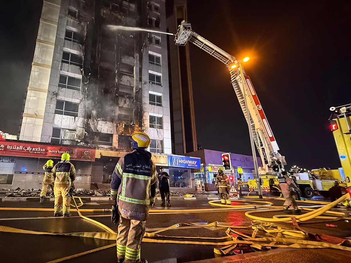 Fire accident in Al Barsha